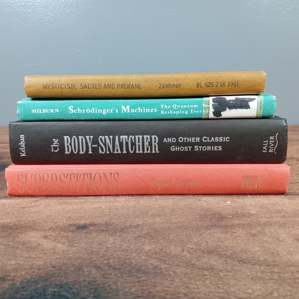 Vintage Book Collection Mysticism Quantum Physics Ghost Stories Superstitions